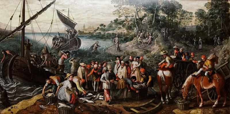 Joachim Beuckelaer Miraculous Draught of Fishes France oil painting art